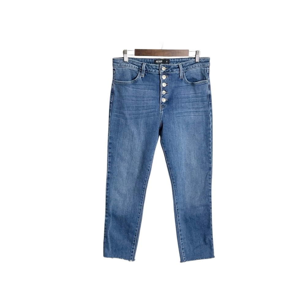 Just Black‎ Button Fly Ankle Skinny Jeans Size 32 Blue